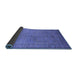 Sideview of Oriental Blue Industrial Rug, urb2703blu