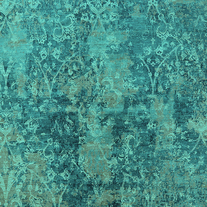 Oriental Turquoise Industrial Rug, urb2704turq