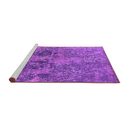 Sideview of Machine Washable Oriental Purple Industrial Area Rugs, wshurb2704pur