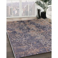 Mid-Century Modern Carbon Gray Oriental Rug, urb2704