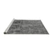 Sideview of Machine Washable Oriental Gray Industrial Rug, wshurb2704gry