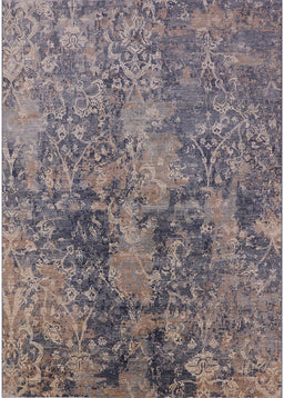 Mid-Century Modern Carbon Gray Oriental Rug, urb2704