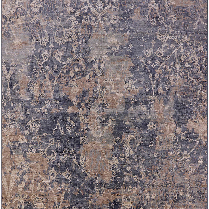 Mid-Century Modern Carbon Gray Oriental Rug, urb2704