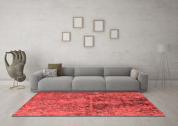 Industrial Red Washable Rugs