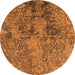 Round Oriental Orange Industrial Rug, urb2704org