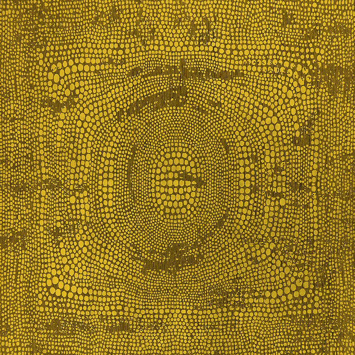 Square Oriental Yellow Industrial Rug, urb2705yw