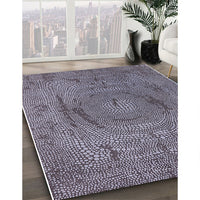 Mid-Century Modern Plum Purple Oriental Rug, urb2705