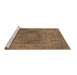 Sideview of Machine Washable Oriental Brown Industrial Rug, wshurb2705brn