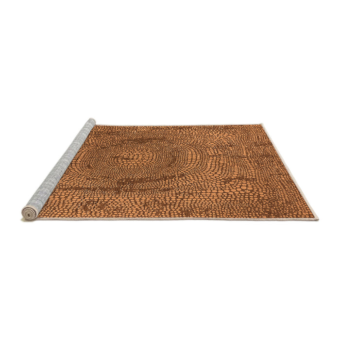 Sideview of Machine Washable Oriental Orange Industrial Area Rugs, wshurb2705org