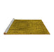 Sideview of Machine Washable Oriental Yellow Industrial Rug, wshurb2705yw