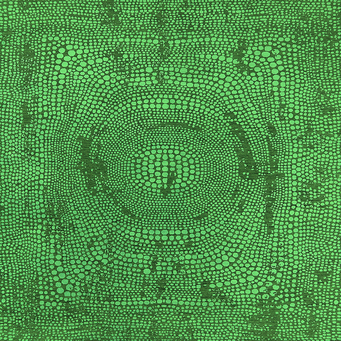 Square Oriental Green Industrial Rug, urb2705grn