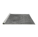 Sideview of Machine Washable Oriental Gray Industrial Rug, wshurb2705gry