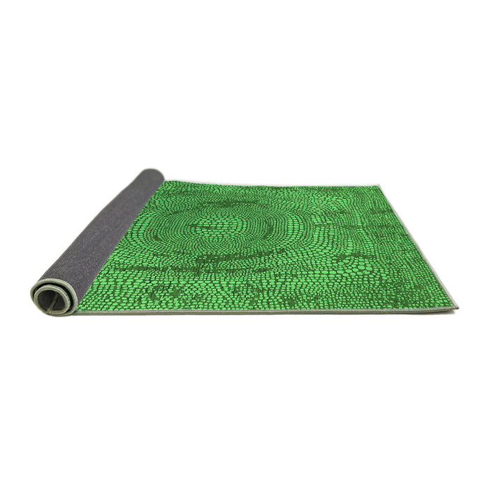 Sideview of Oriental Green Industrial Rug, urb2705grn