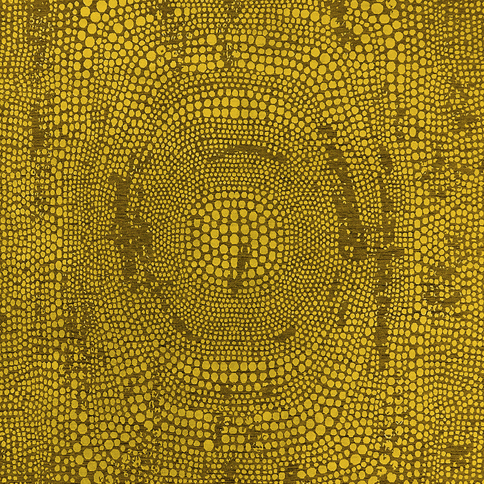 Machine Washable Oriental Yellow Industrial Rug, wshurb2705yw