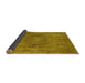 Sideview of Oriental Yellow Industrial Rug, urb2705yw