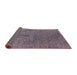 Sideview of Mid-Century Modern Pastel Violet Purple Oriental Rug, urb2706