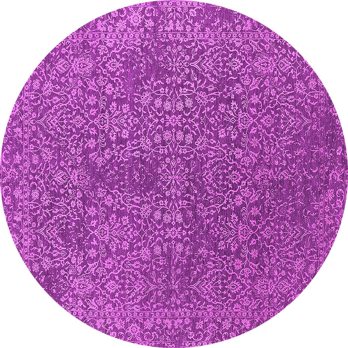 Round Oriental Pink Industrial Rug, urb2706pnk