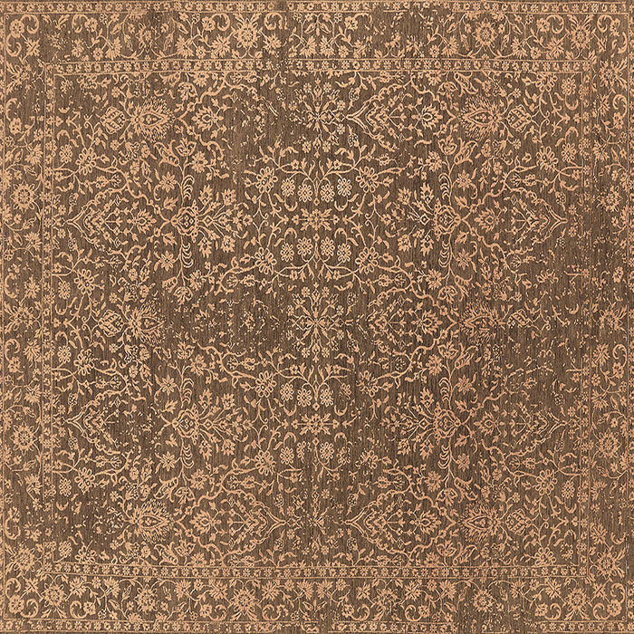 Square Oriental Brown Industrial Rug, urb2706brn