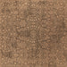 Square Oriental Brown Industrial Rug, urb2706brn