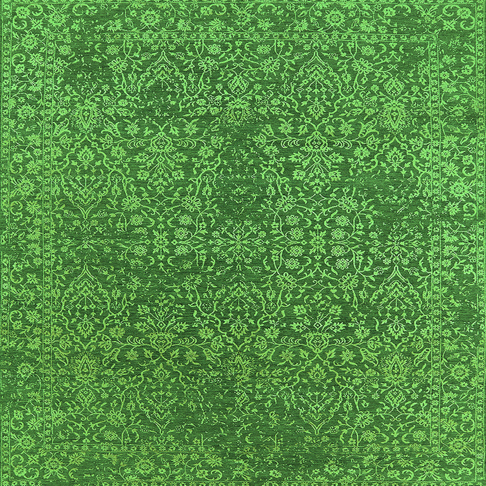 Square Oriental Green Industrial Rug, urb2706grn