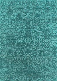 Oriental Turquoise Industrial Rug, urb2706turq