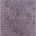 Square Mid-Century Modern Pastel Violet Purple Oriental Rug, urb2706