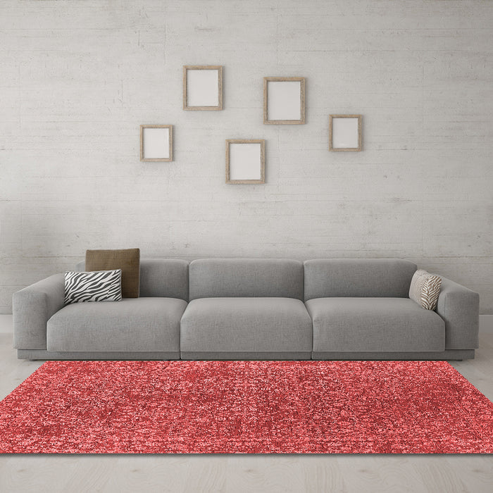 Industrial Red Washable Rugs