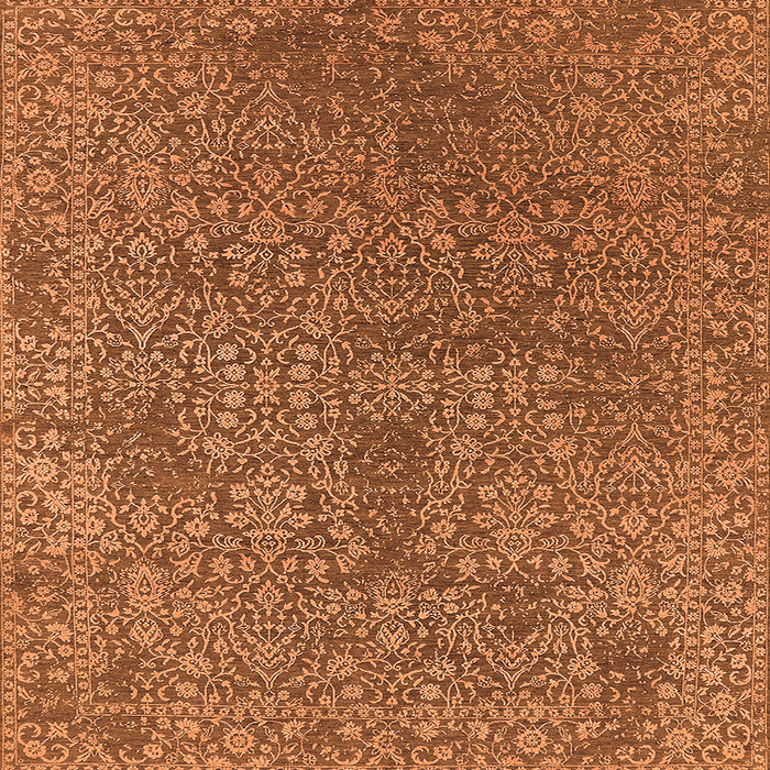 Square Oriental Orange Industrial Rug, urb2706org