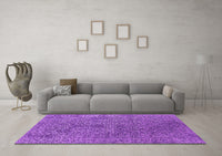 Machine Washable Oriental Purple Industrial Rug, wshurb2706pur