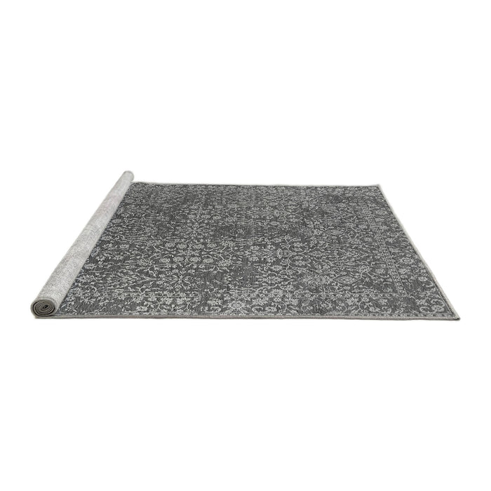 Sideview of Machine Washable Oriental Gray Industrial Rug, wshurb2706gry