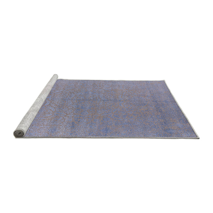 Sideview of Machine Washable Industrial Modern Silver Gray Rug, wshurb2707