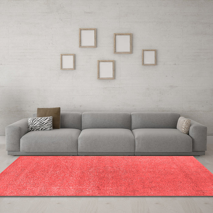 Industrial Red Washable Rugs