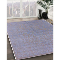 Mid-Century Modern Silver Gray Oriental Rug, urb2707