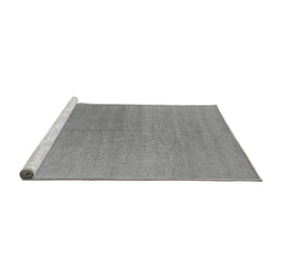 Sideview of Machine Washable Oriental Gray Industrial Rug, wshurb2707gry