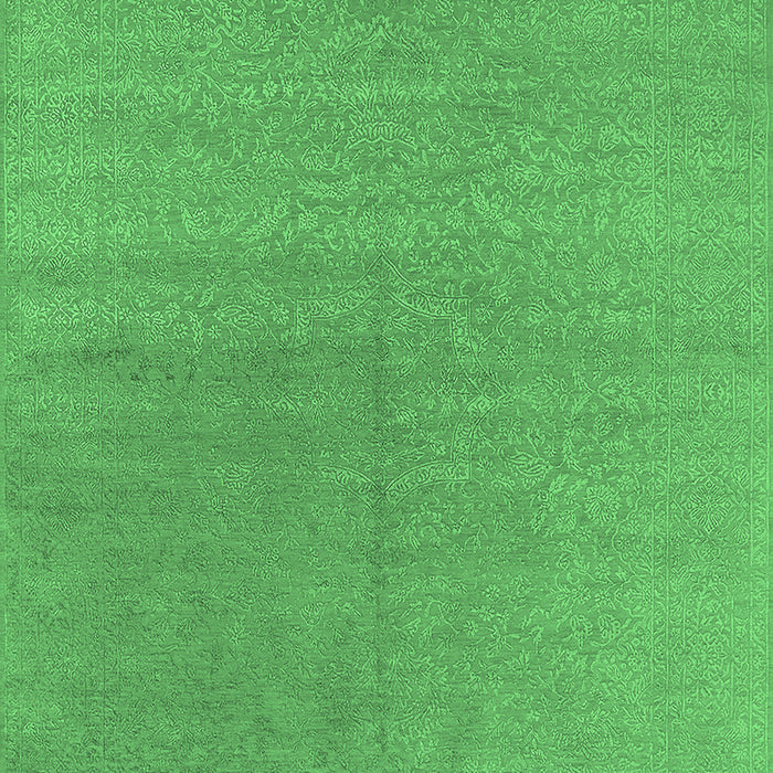 Machine Washable Oriental Emerald Green Industrial Area Rugs, wshurb2707emgrn