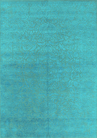 Oriental Turquoise Industrial Rug, urb2707turq