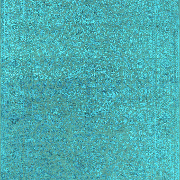 Oriental Turquoise Industrial Rug, urb2707turq