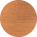 Round Oriental Orange Industrial Rug, urb2707org