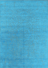 Oriental Light Blue Industrial Rug, urb2707lblu