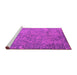 Sideview of Machine Washable Oriental Pink Industrial Rug, wshurb2708pnk