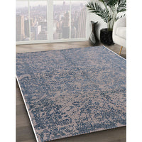 Mid-Century Modern Marble Blue Oriental Rug, urb2708