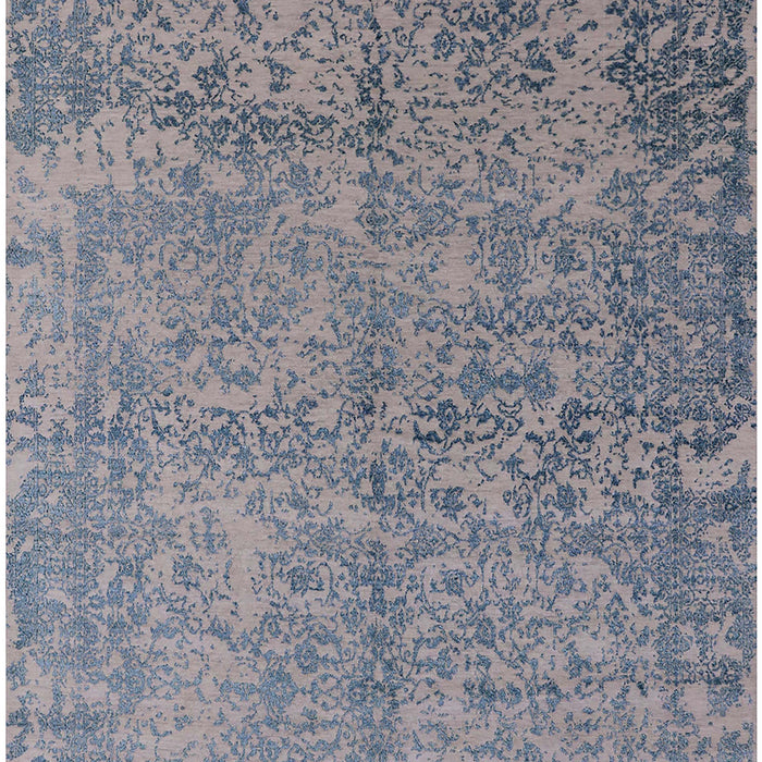 Machine Washable Industrial Modern Marble Blue Rug, wshurb2708