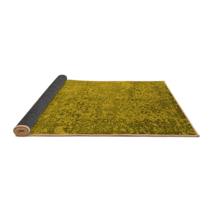 Sideview of Oriental Yellow Industrial Rug, urb2708yw
