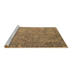 Sideview of Machine Washable Oriental Brown Industrial Rug, wshurb2708brn