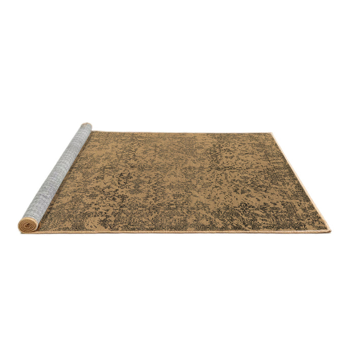 Sideview of Machine Washable Oriental Brown Industrial Rug, wshurb2708brn