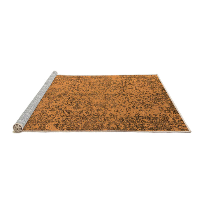 Sideview of Machine Washable Oriental Orange Industrial Area Rugs, wshurb2708org