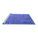 Sideview of Machine Washable Oriental Blue Industrial Rug, wshurb2708blu