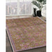 Machine Washable Industrial Modern Sienna Brown Rug in a Family Room, wshurb2709