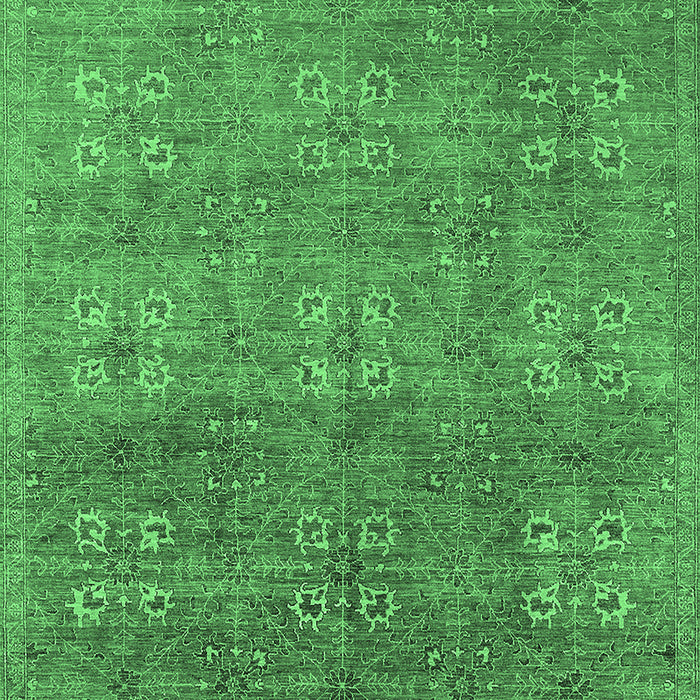 Machine Washable Oriental Emerald Green Industrial Area Rugs, wshurb2709emgrn