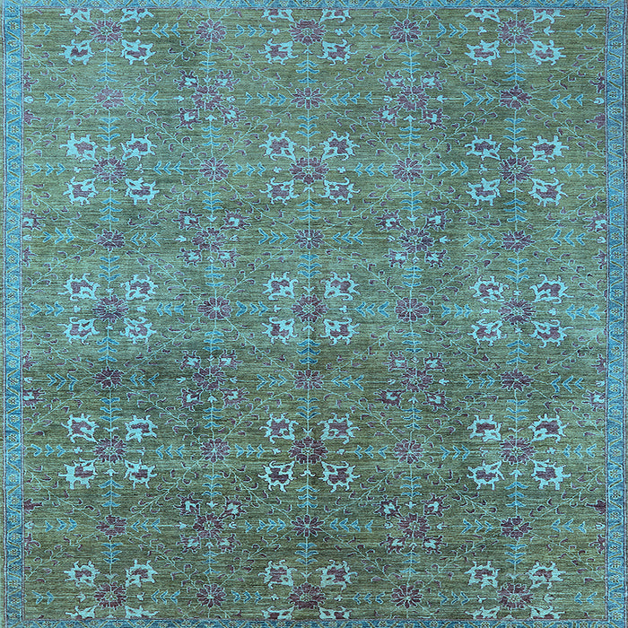 Square Oriental Light Blue Industrial Rug, urb2709lblu